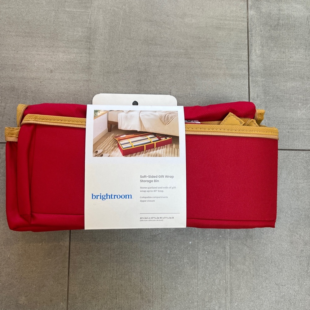 NWT Soft Storage Bin for wrapping paper - perfect for gift wrap. Under bed/other